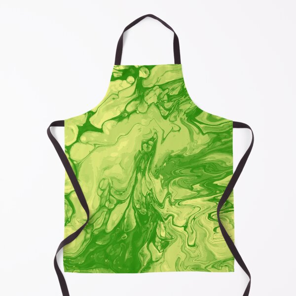Aperçu de l'œuvre Vivid Green Palette 2 Marble Fluid  Art  créée et vendue par Janzay.