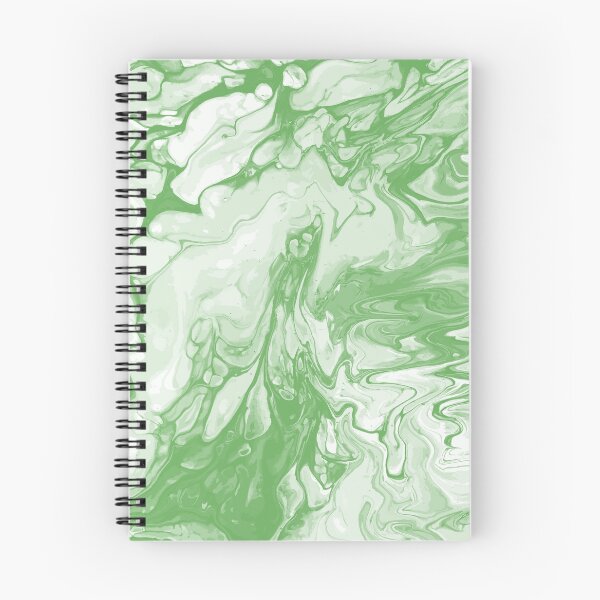 Aperçu de l'œuvre Vivid Green Palette 4 Marble Fluid Art créée et vendue par Janzay.
