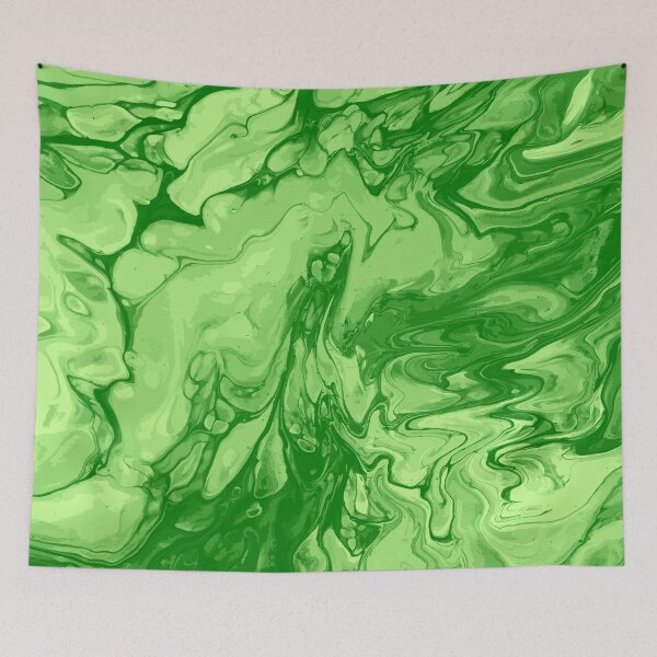 Artikelvorschau, Vivid Green Palette 3 Marble Fluid Art entworfen und verkauft von Janzay.