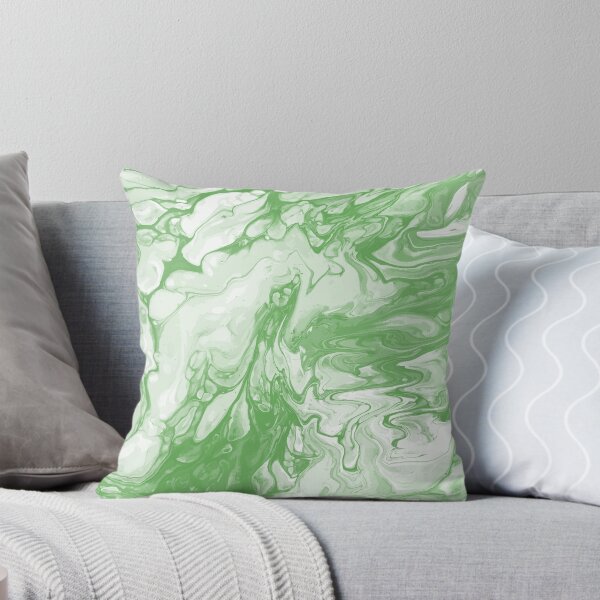Aperçu de l'œuvre Vivid Green Palette 4 Marble Fluid Art créée et vendue par Janzay.