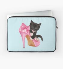 Cute Kitten with Shoe Laptop Sleeve