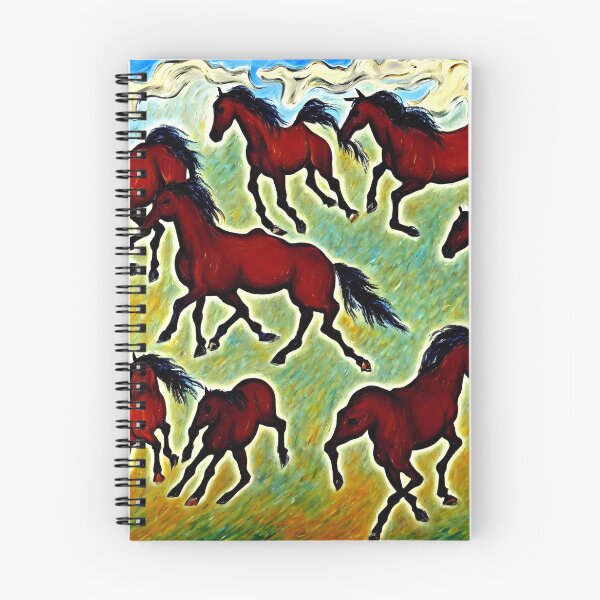 Item preview, horses running in a field designed and sold by David-Howells.