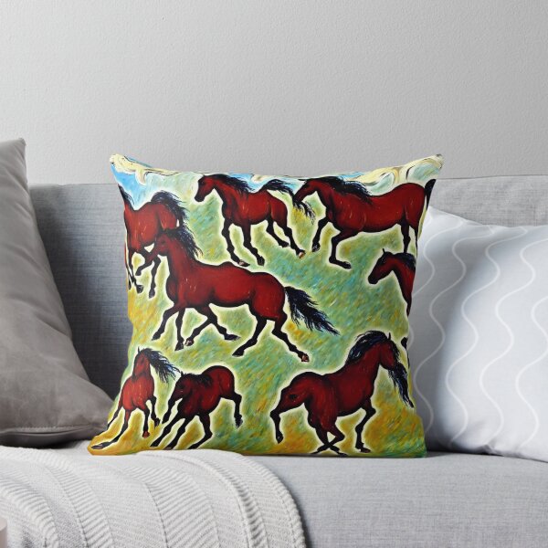 Item preview, horses running in a field designed and sold by David-Howells.