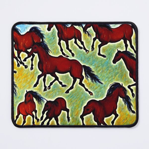 Item preview, horses running in a field designed and sold by David-Howells.