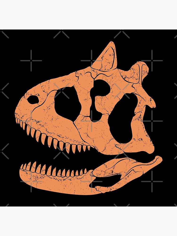 Carnotaurus patch / Carnotaurus skull embroidery patches. Dinosaur fossil &  bones embroidered patch. — Sketched by Ste