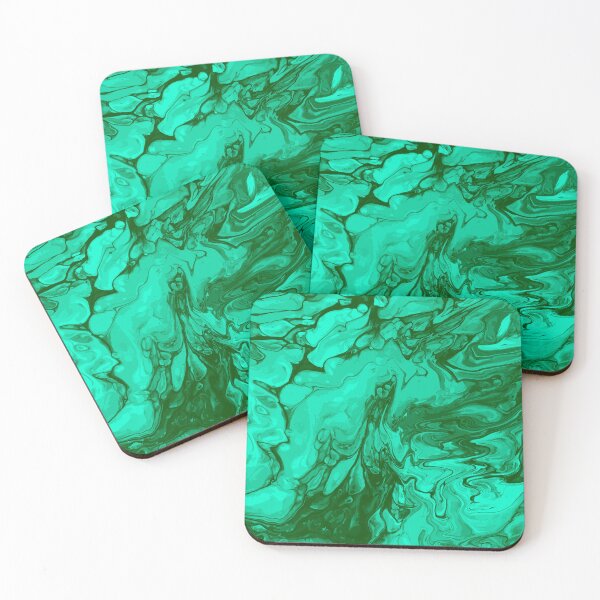 Artikelvorschau,  Vivid Green Palette 5 Marble Fluid  Art  entworfen und verkauft von Janzay.