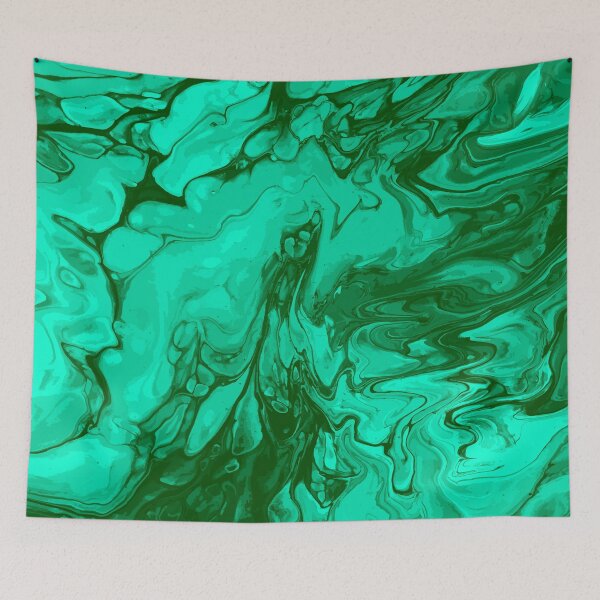 Item preview, Vivid Green Palette 5 Marble Fluid Art designed and sold by Janzay.