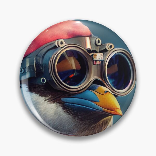 Item preview, Pirate Royal Penguin - Anthropomorphic Cute Cyberpunk Mascot designed and sold by MimozaStudio.