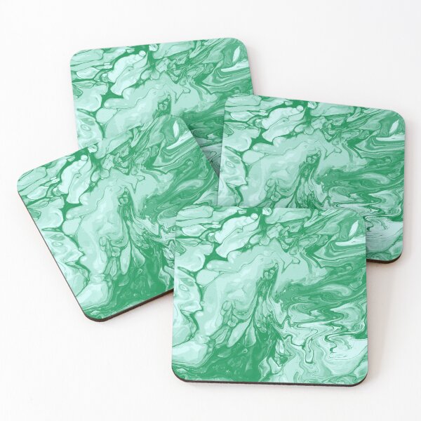 Artikelvorschau, Vivid Green Palette 7 Marble Fluid  Art  entworfen und verkauft von Janzay.