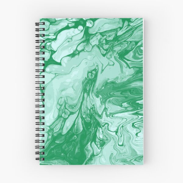 Aperçu de l'œuvre Vivid Green Palette 7 Marble Fluid Art créée et vendue par Janzay.