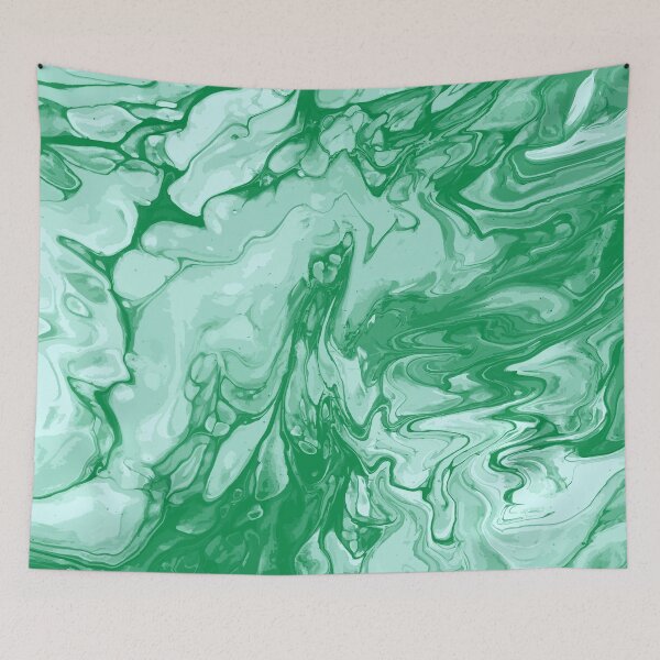 Item preview, Vivid Green Palette 7 Marble Fluid Art designed and sold by Janzay.