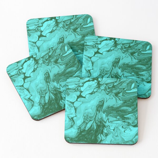 Artikelvorschau, Vivid Green Palette 8 Marble Fluid  Art  entworfen und verkauft von Janzay.