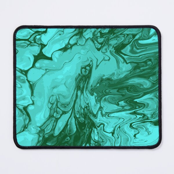 Aperçu de l'œuvre Vivid Green Palette 8 Marble Fluid Art créée et vendue par Janzay.