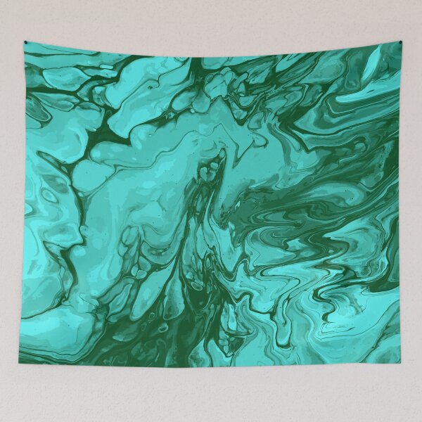 Artikelvorschau, Vivid Green Palette 8 Marble Fluid  Art  entworfen und verkauft von Janzay.
