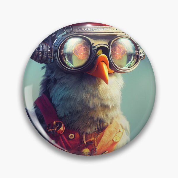 Item preview, Anthropomorphic Pirate Rooster - Cyberpunk Style designed and sold by MimozaStudio.