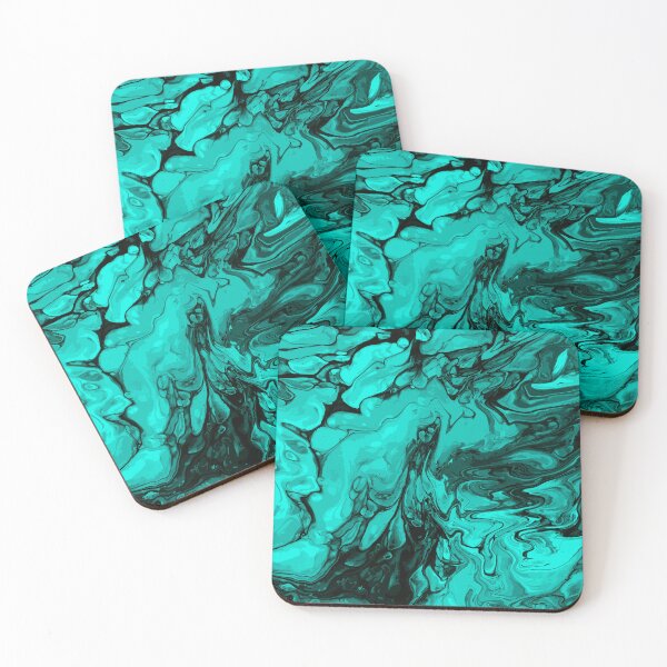 Item preview, Vivid Green Palette 9 Marble Fluid Art designed and sold by Janzay.