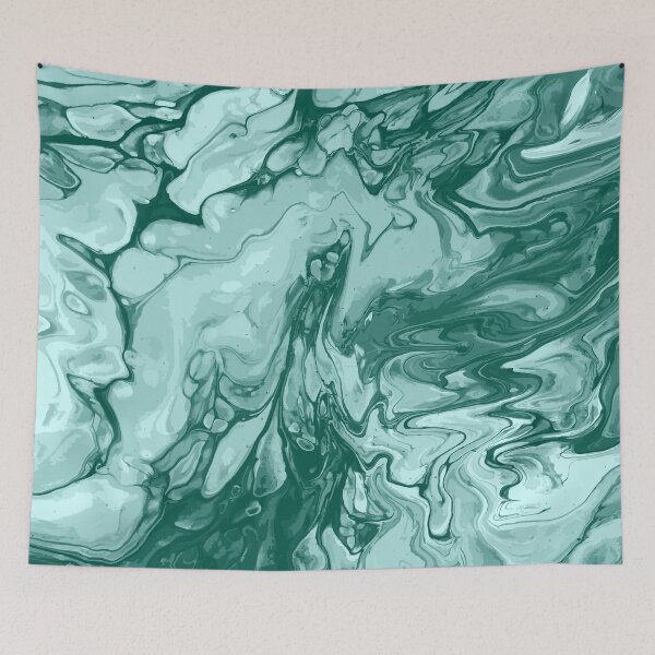 Artikelvorschau, Vivid Green Palette 12 Marble Fluid Art entworfen und verkauft von Janzay.