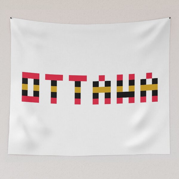 Item preview, Pixel NHL Ottawa in Away Colors designed and sold by gkillerb.