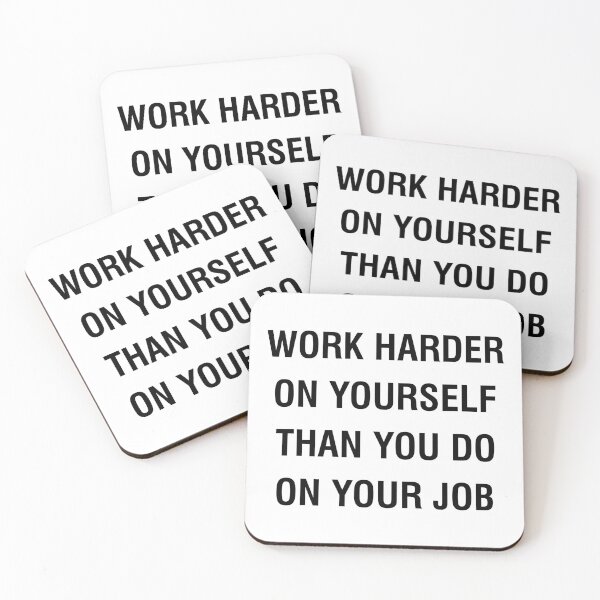 Item preview, Work harder on yourself than you do on your job - Jim Rohn Quote designed and sold by antaltamas89.