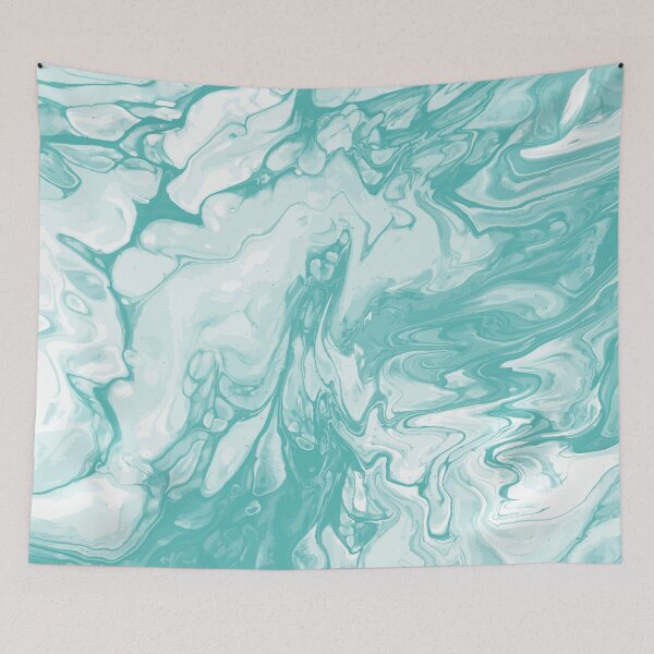 Aperçu de l'œuvre Vivid Blue Palette 2 Marble Fluid Art créée et vendue par Janzay.