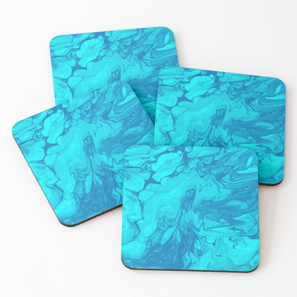 Artikelvorschau, Vivid Blue Palette 4 Marble Fluid Art entworfen und verkauft von Janzay.