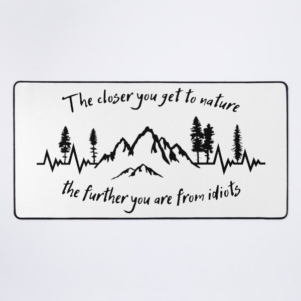 Item preview, Mountain Heartbeat, Hiking, Camping, Nature, Mountains Pulse & Funny Quote designed and sold by claudiasartwork.