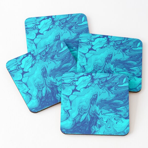 Item preview, Vivid Blue Palette 5 Marble Fluid Art designed and sold by Janzay.