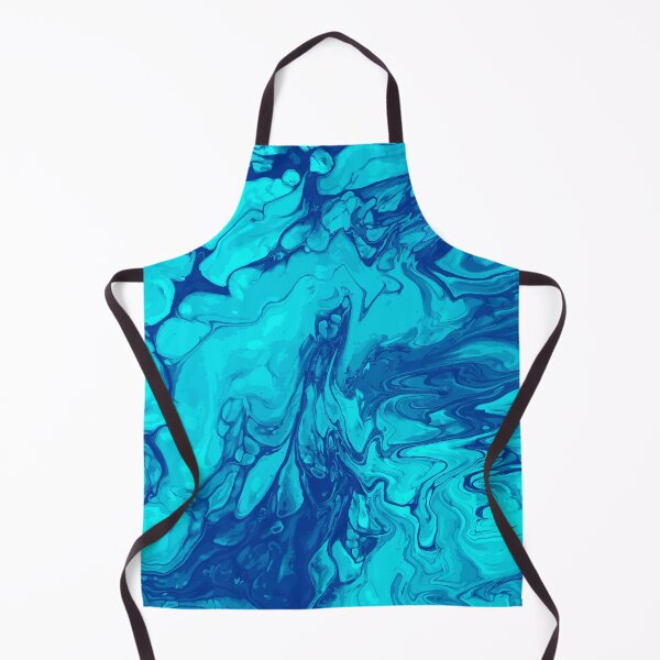 Aperçu de l'œuvre Vivid Blue Palette 5 Marble Fluid  Art  créée et vendue par Janzay.