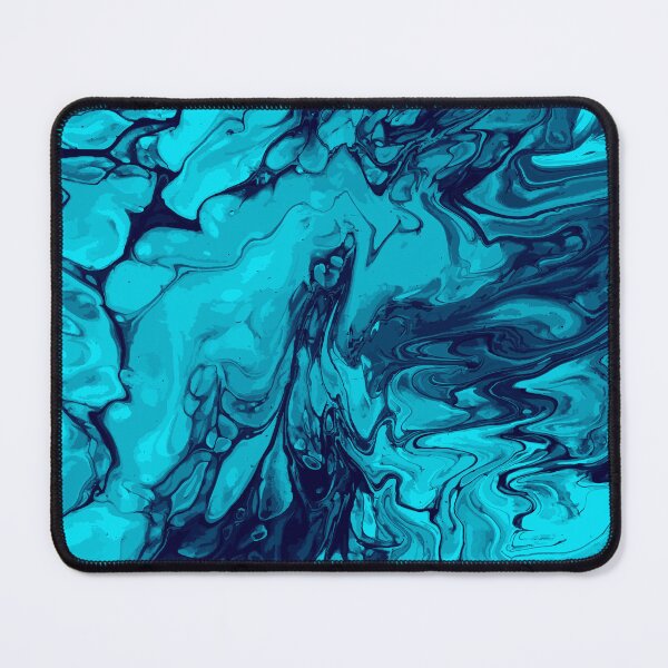 Aperçu de l'œuvre Vivid Blue Palette 6 Marble Fluid Art créée et vendue par Janzay.