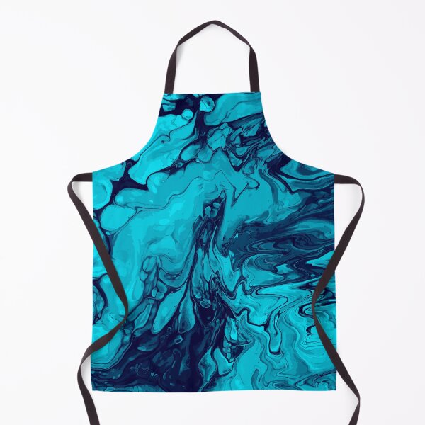 Aperçu de l'œuvre Vivid Blue Palette 6 Marble Fluid  Art  créée et vendue par Janzay.