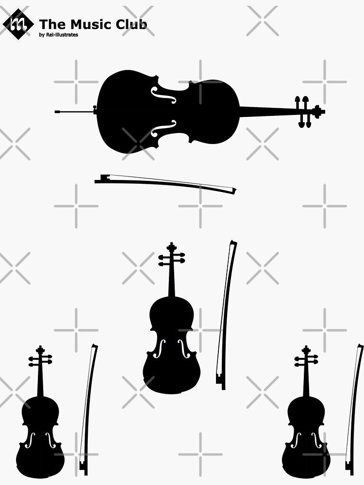 "String Quartet Silhouette" Sticker for Sale by Reiillustrates Redbubble