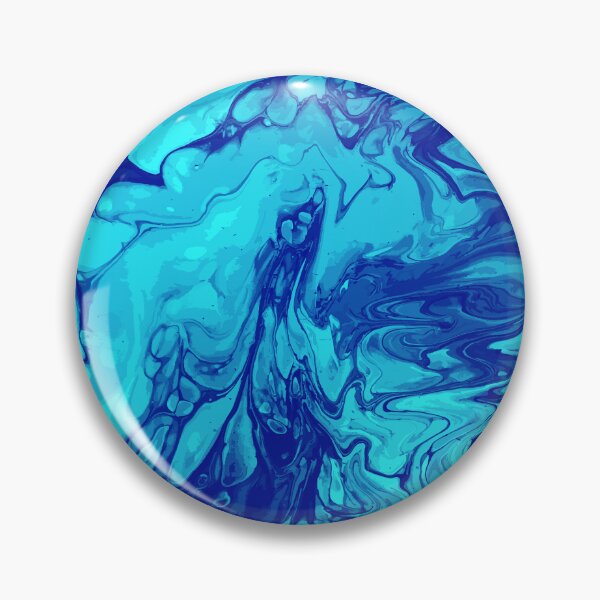 Artikelvorschau, Vivid Blue Palette 7 Marble Fluid Art entworfen und verkauft von Janzay.