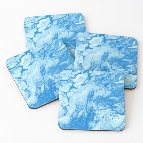 Artikelvorschau, Vivid Blue Palette 8 Marble Fluid  Art  entworfen und verkauft von Janzay.