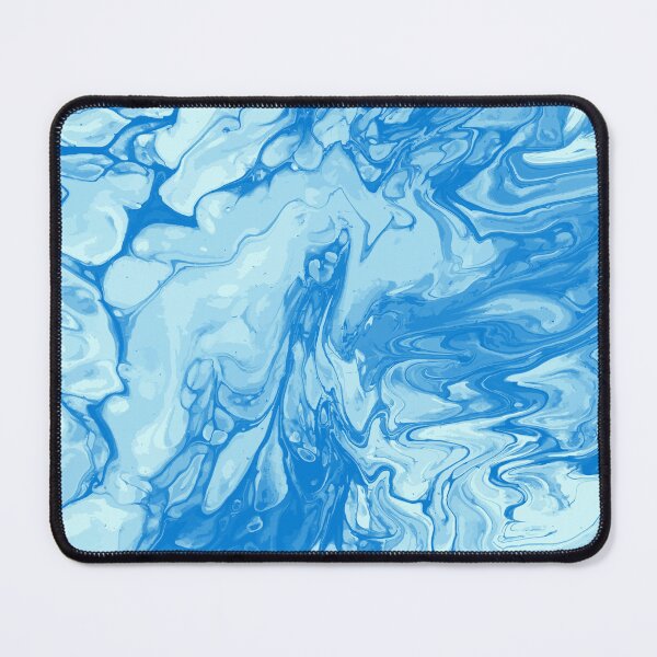 Aperçu de l'œuvre Vivid Blue Palette 8 Marble Fluid Art créée et vendue par Janzay.
