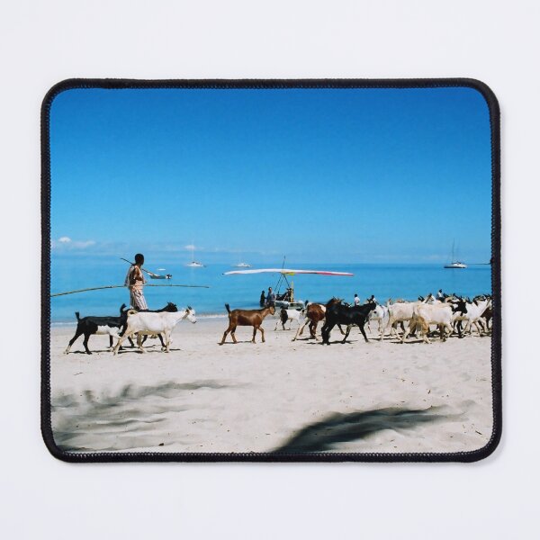 Item preview, Madagascar Shepherds driving goats through the beach designed and sold by worldways.
