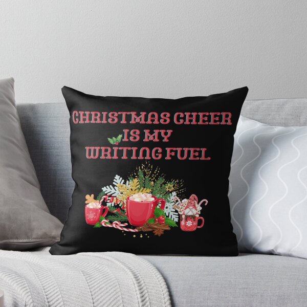 Item preview, Christmas Cheer Is My Writing Fuel - Black Background designed and sold by TheKnightWriter.