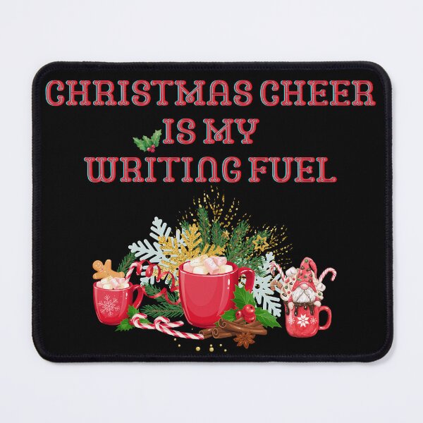 Item preview, Christmas Cheer Is My Writing Fuel - Black Background designed and sold by TheKnightWriter.