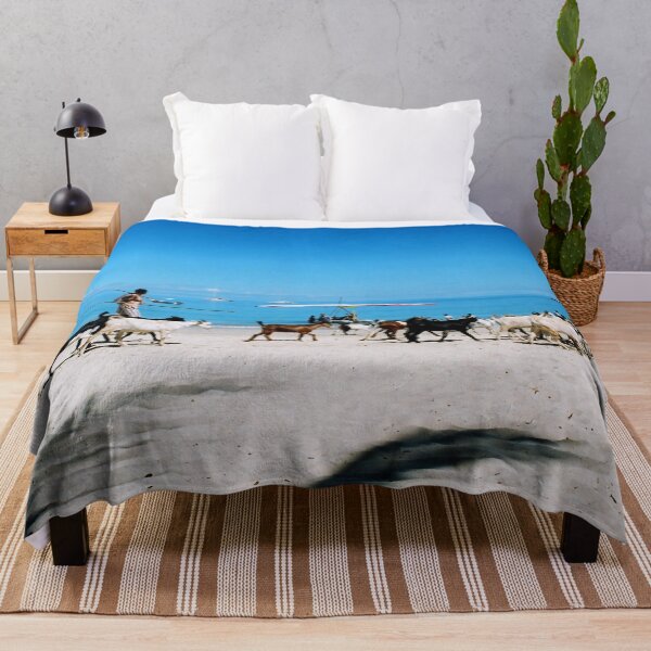 Item preview, Madagascar Shepherds driving goats through the beach designed and sold by worldways.