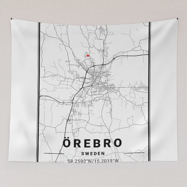Item preview, Örebro - Sweden Light City Map Custom T-shirts designed and sold by tienstencil.