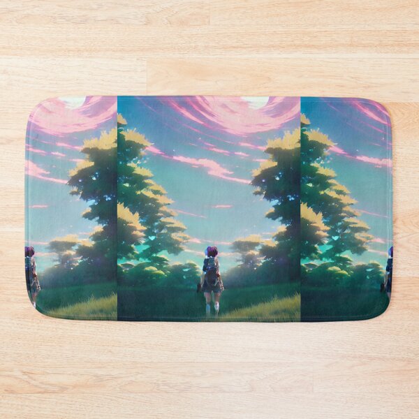 Item preview, Anime Girl Spring Sunshine Forest Landscape designed and sold by Trendy-Now.