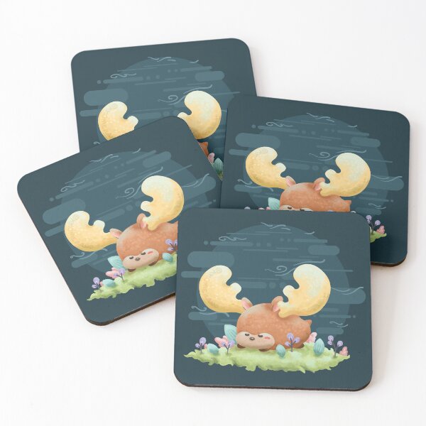 Item preview, Moose Sleeping on a Grassland designed and sold by Khotekmei.