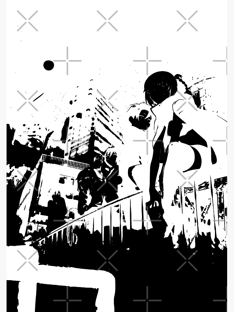 COTN5 Glitch Nazuna Nanakusa x Kou Yamori Call of the Night / Yofukashi no  Uta Couple Wallpaper Simple Black and White Silhouette Vampire Anime Girls