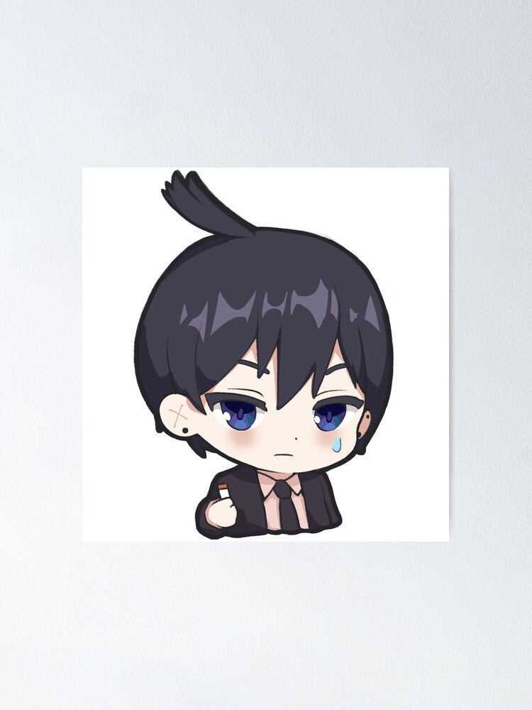 "Aki Chainsaw Man Sticker Emoji Icon " Poster for Sale by otakuzaki Redbubble