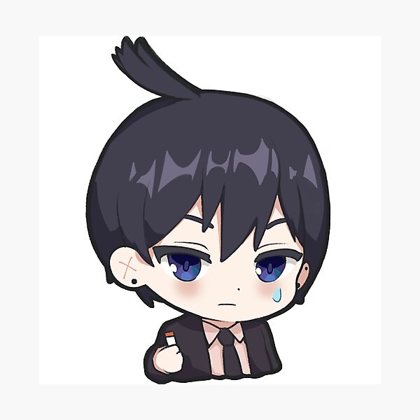 "Aki Chainsaw Man Sticker Emoji Icon " Photographic Print for Sale by