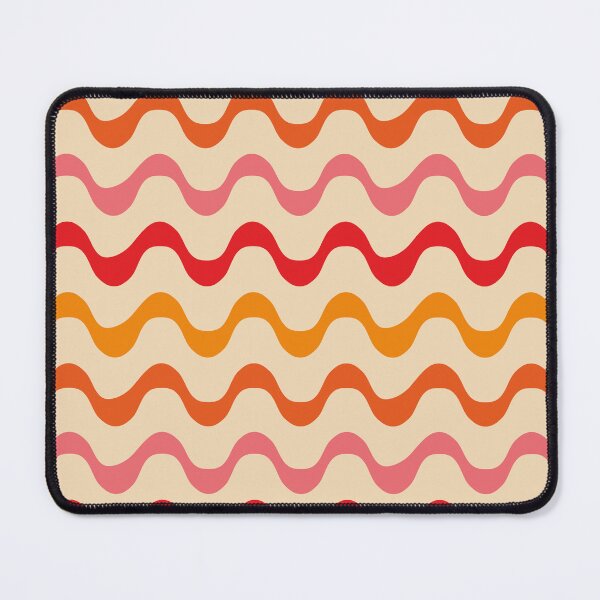 Item preview, Retro 70s Abstract groovy Waves Pattern in pink, orange and tangerine designed and sold by Yasminepatterns .