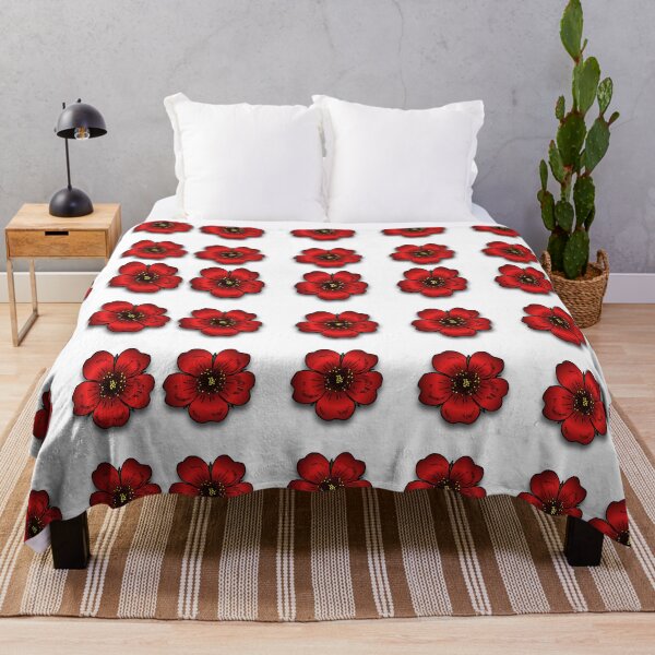 Item preview, HD red flowers pattern designed and sold by EmmaBazz.