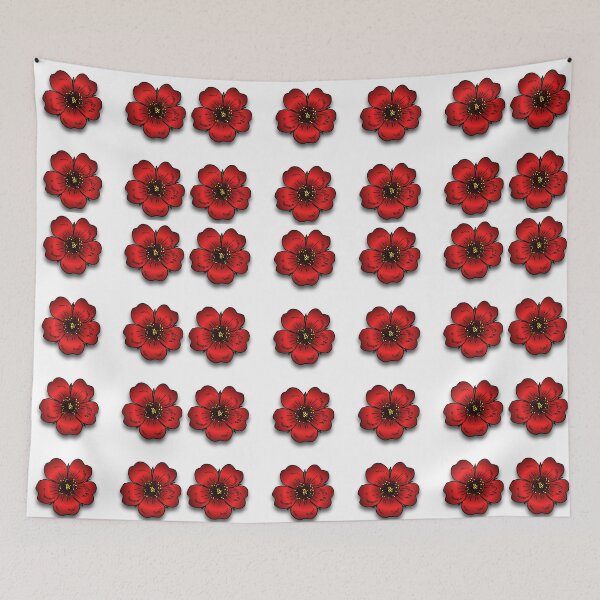 Item preview, HD red flowers pattern designed and sold by EmmaBazz.