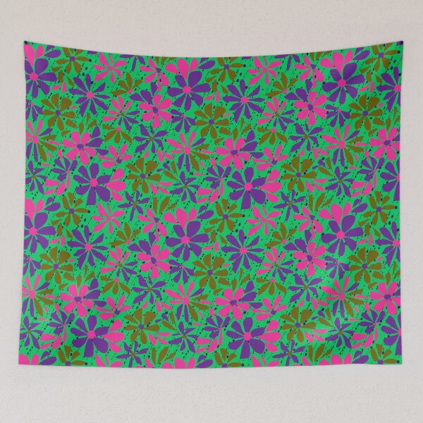 Item preview, Bright neon floral pattern. designed and sold by marinaklykva.