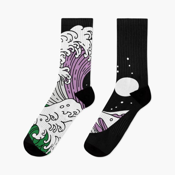 Item preview, Great Wave of Kanagawa Genderqueer Flag Gender Queer Pride designed and sold by Queer Pride Shop.