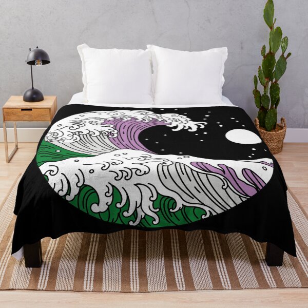 Item preview, Great Wave of Kanagawa Genderqueer Flag Gender Queer Pride designed and sold by Queer Pride Shop.
